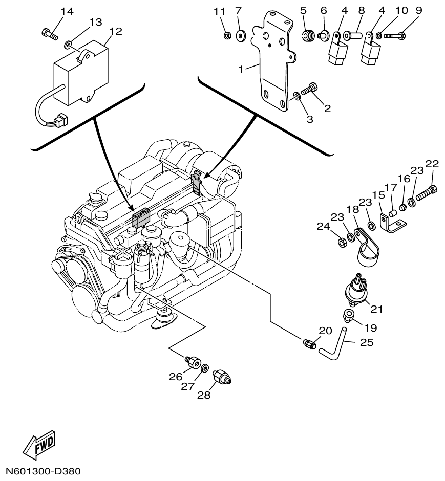 Yamaha ME422STIP2 (N601)STIP1(N611) ELECTRICAL 2 parts diagram